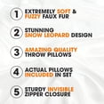 thumbnail image 2 of Throw Pillows Cheer Collection, piel sintética con estampado de leopardo de las nieves, 2 of 8