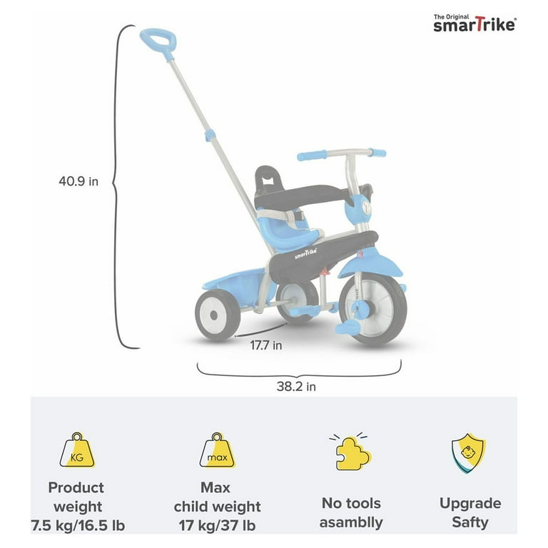 smarTrike Breeze 3-in-1 Toddler Tricycle - Ages 15-36 Months