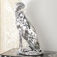thumbnail image 2 of 13" x 23" Silver Polystone Leopard Sculpture, by DecMode, 2 of 7
