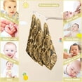 thumbnail image 3 of Valentines Golden Roses Floral Baby Muslin Washcloths Soft Absorbent Face Towel, Spring Burp Cloths Cotton Bath Wipes 5 PCS Infant Wash Cloth for Newborn Boys Girls 12"x12", 3 of 7