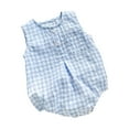 thumbnail image 2 of WRKEKC Baby Girl Casual Romper, Toddler Girl Summer Jumpsuit, Children's Plaid Sleeveless Jumpsuit Baby Summer Breathable Bag Fart Jacket, 2 of 6