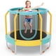 thumbnail image 1 of Costway Mini trampolín con cerramiento, estructura de metal resistente, patas en forma de U, color amarillo, 1 of 2