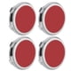 thumbnail image 2 of 4PCS Car Wheel Centre Cap Cover Waterproof Aluminium Alloy Scratch Prevention Replacement for Fiat 500Red, 2 of 9