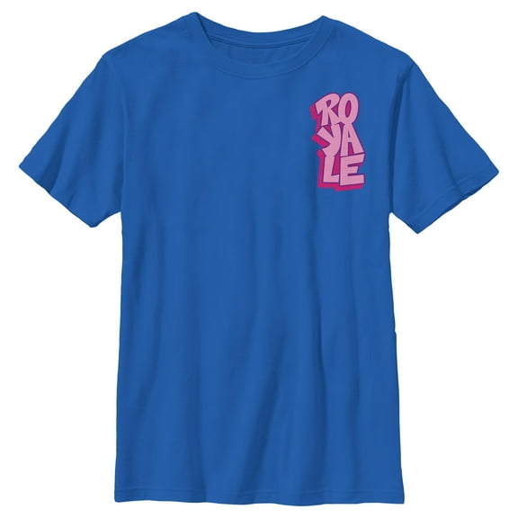 Boy's Fortnite Small Pink Royale Graphic Tee Royal Blue Medium