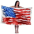 thumbnail image 3 of Herrnalise 4th of July Independence Day American Flag Beach Towel,28"×56" Soft and Quick Dry Large Microfiber Beach Towels Sand Free Beach Towel Travel Outdoor Towels for Adults Kids, 3 of 9