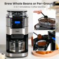thumbnail image 2 of Gevi 10-Cup Drip Coffee Maker with Built-in Grinder, Programmable Brew Coffee Machine with Timer, Reusable Filter, 1.5L Water Tank, Coffee Pot, Warming Plate Burr Grinder Combo, 2 of 5
