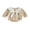 Khaki, variant on RUINIXCW Baby Girls Fall Romper Vertical Stripe Doll Collar Long Sleeve Bodysuits