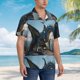 thumbnail image 3 of Fotbe Wild Blue Cool Dragon Camisa Hawaiana para Hombre Unisex – Camisa Casual de Verano con Botones de Manga Corta de Algodón y Lino,Medium, 3 of 7