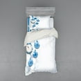 thumbnail image 1 of Ambesonne Christmas Bedding Set 3 Pcs, New Year Countdown, Twin XL, Blue, 1 of 3