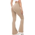 thumbnail image 3 of Pantalones de yoga de cintura alta UEU Flare V Crossover Khaki XS, 3 of 5