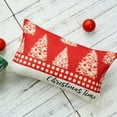 thumbnail image 3 of Merry Christmas Pillow Covers 12x20 Set of 2 Christmas Trees Bells Socks Decorations Farmhouse Red White Christmas Time Plaid Cushion Case for Sofa Couch Home, 3 of 5