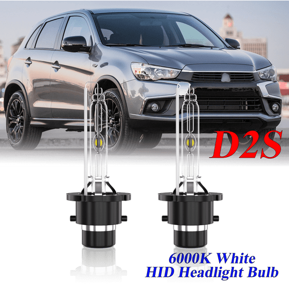 For Mitsubishi Outlander 2007-2012 D2S HID Headlight High/Low Beam 6000K Crystal White Xenon Bulbs Set 2