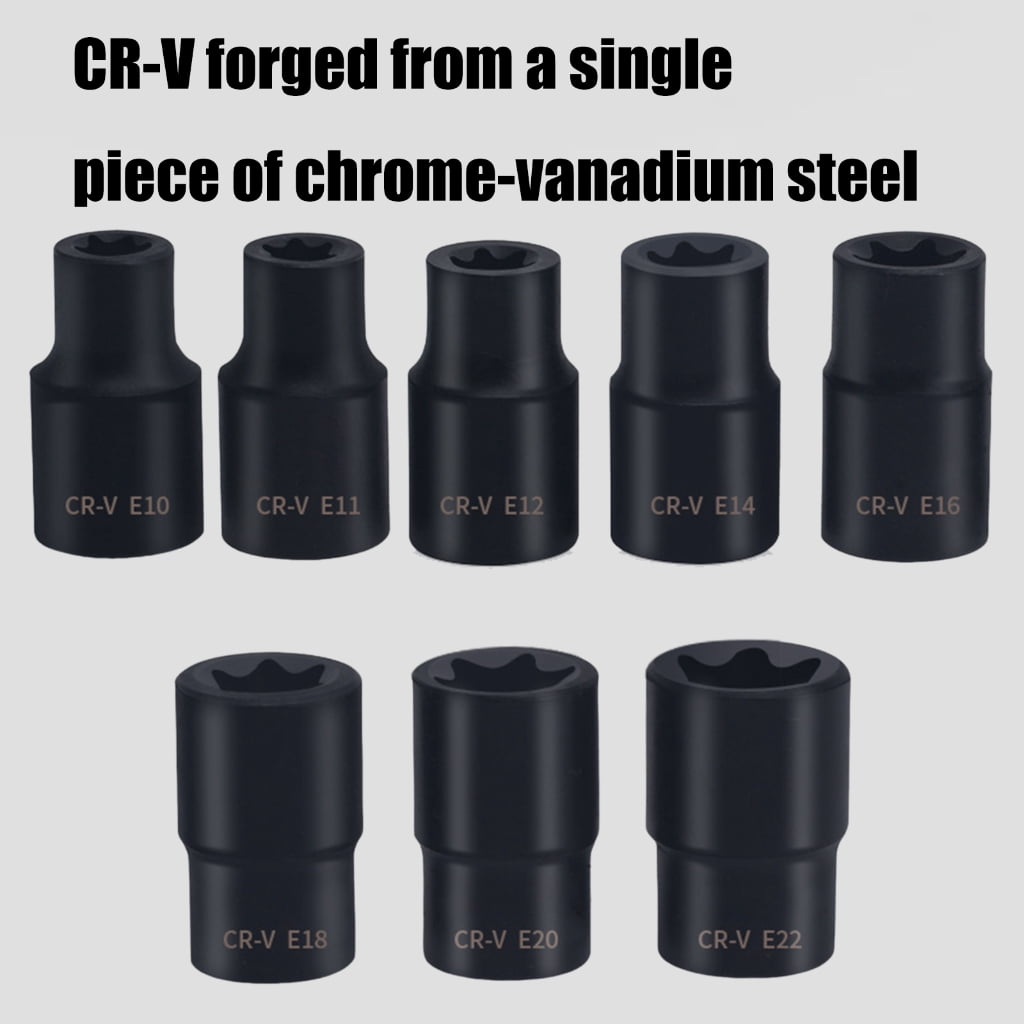 17pc High Strength Impact Socket Set E5 to E24 Suitable for Automotive And General Repairs DIY Enthusiasts & Technicians
