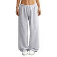 thumbnail image 3 of Nestiefly Wide Leg Sweatpants Women Low Rise Baggy Sweatpants Y2K Drawstring Cotton Lounge Pants Womens Fall Fashion 2026 Gray S, 3 of 7