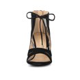 thumbnail image 6 of BLISSFUL STEP Women's Solid Open Toe Zipper Stiletto Strappy Heel Sandals Black 6.5, 6 of 8