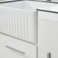 thumbnail image 4 of 24 inch Ceramic Kitchen Sink, White Reversible Sink, Single Bowl Kitchen Sink with Bottom Grid and Basket Strainer, 4 of 8