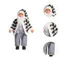 thumbnail image 6 of Kokiya Santa Claus Christmas Figurine 24" Collectible for Desk Indoor Outdoor Party Black White, 6 of 9