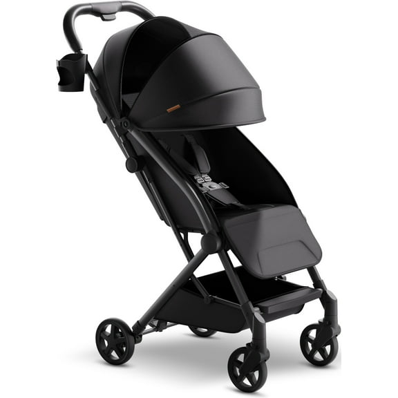 Mompush Lightweight Baby Stroller, Compact Stroller for Airplane Travel, Black, 14.2 lb, Unisex
