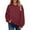Wine, variant on Timegard Zip up Hoodies for Women Drop Shoulder Sweatshirts Jackets Fall Winter Long Sleeve Cardigans