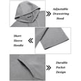 thumbnail image 5 of COOFANDY Men's Tracksuit 2 Piece Hooded Athletic Sweatsuit Short Sleeve Casual Sports Hoodie Shorts Set, 5 of 6