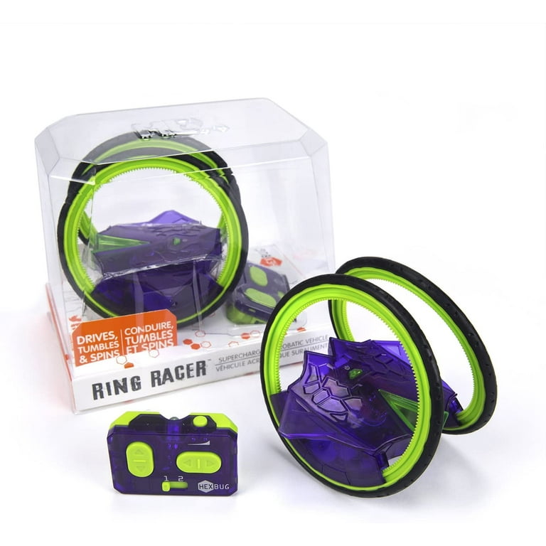 HEXBUG Ring Racer, Self-Stabilizing RC Robot Toy, Dual Spinning