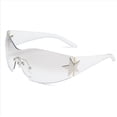 thumbnail image 1 of Gafas de sol estilo aviador integradas sin marco para montar, gafas de sol para chicas atractivas, gafas a prueba de viento, 1 of 5
