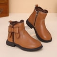 thumbnail image 6 of Toddler Girls Fall Winter Fashion Boots Casual Side Zipper Girls Shoes, 6 of 7