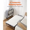 thumbnail image 5 of Twin Size Rollaway Bed with 4" Memory Foam Mattress, 38"x75" Folding Guest Bed for Adults, Sturdy Metal Frame Portable Floor Bed, 5 of 10