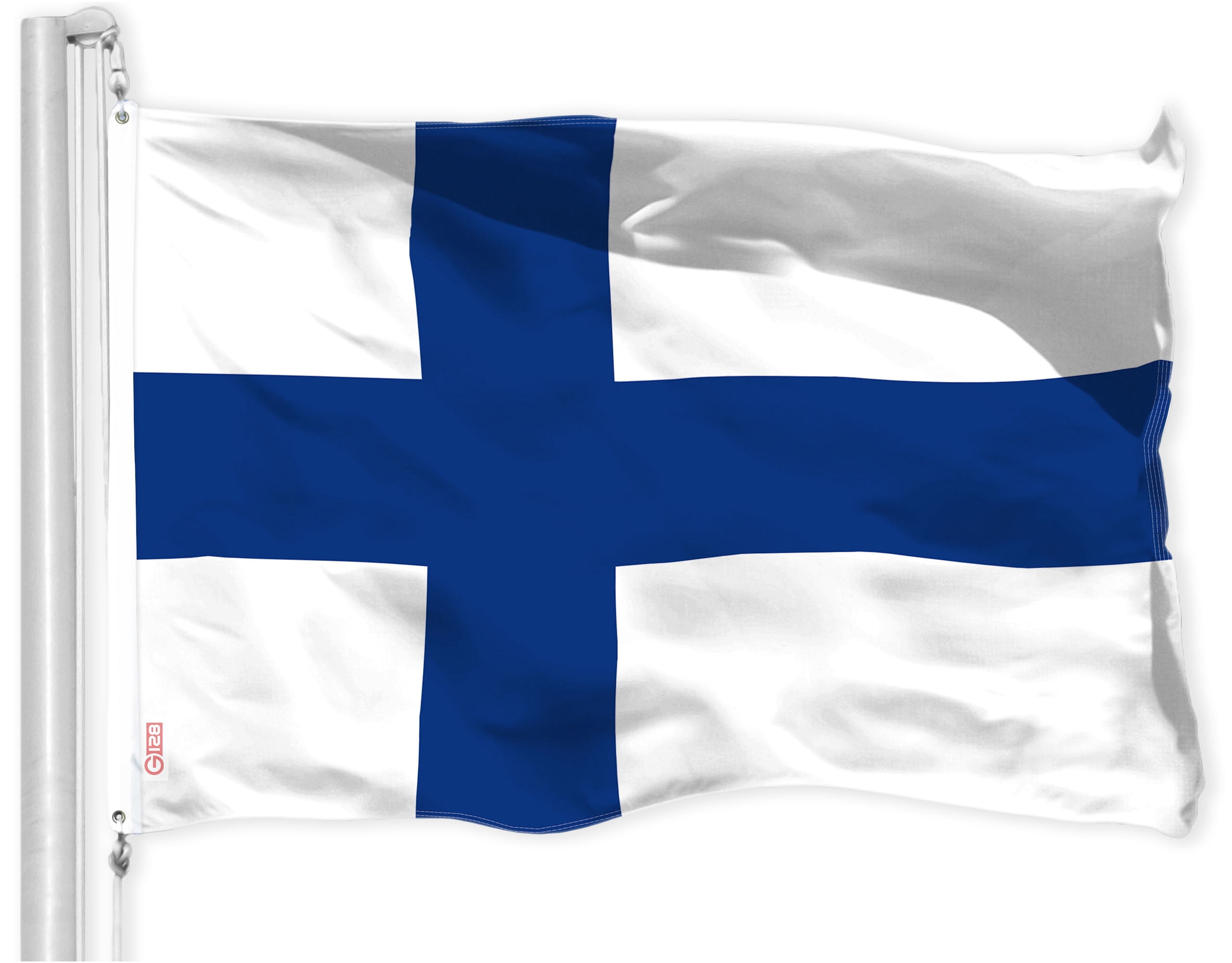 G128 USA American Flag & Finland Finnish Flag 3x5FT Printed 150D Polyester