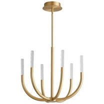 Oxygen Lighting - Prestoi - 19.5 Inch 30W 5 LED Chandelier-Aged Brass Finish