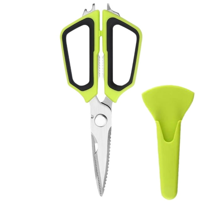 Rbaofujie Multifunctional Chicken Scissors Stainless Steel Large Powerful Sharp Scissors for Outdoor Kitchen