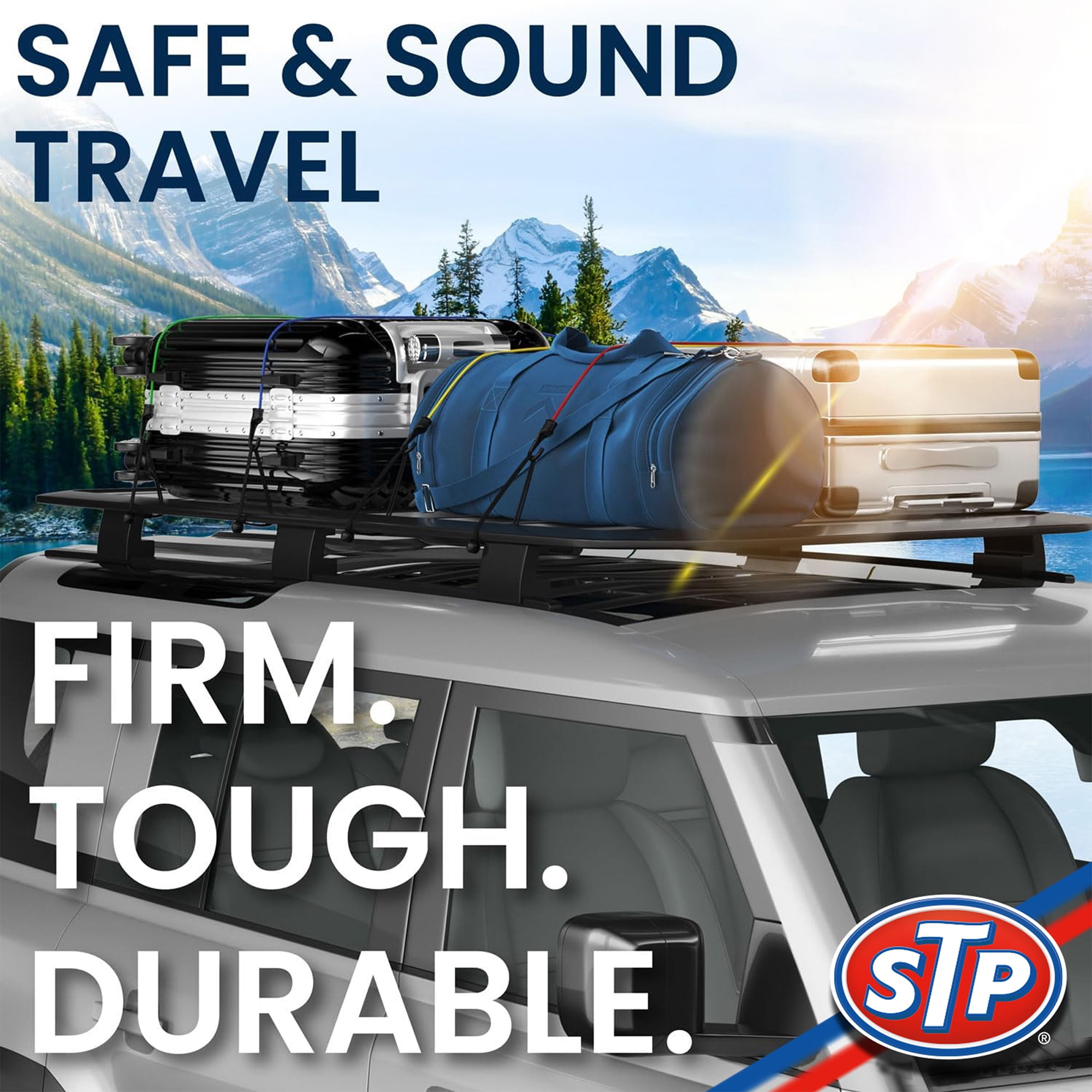 STP 24-Piece Heavy-Duty Bungee Cord Assortment with Durable Hooks, UV-Resistant Tie-Down Straps for Cargo, Canopy, Garage, and Outdoor Use