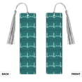 thumbnail image 2 of Kdxio ECG Wave Print Metal Tassel Bookmarks,Perfect Gift for Art Lovers and Bookworms Metal Bookmarks for Women, 2 of 8