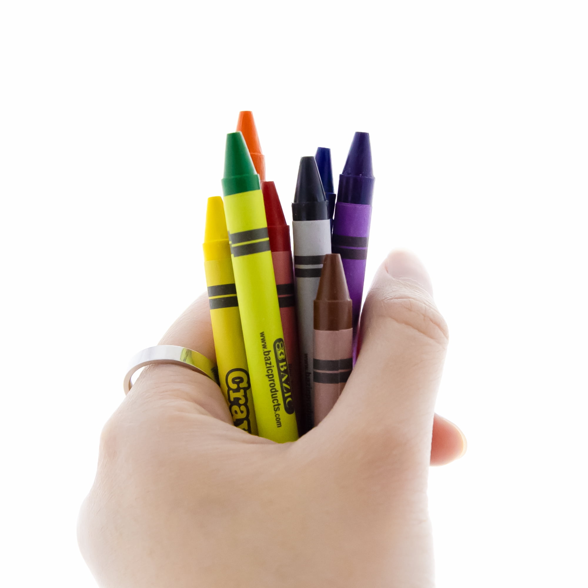 BAZIC Crayons 64-Count Coloring Crayon Set w/ Sharpener (64/Pack), 24-Packs
