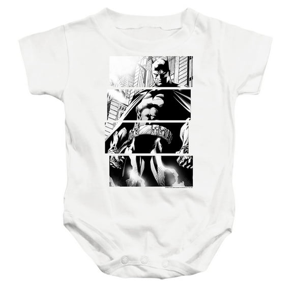 Batman Panels Unisex Infant Snap Suit for Baby (18 Months) White