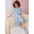 thumbnail image 4 of Dreams & Co. Plus Size Petite Long Floral Print Cotton Gown, 4 of 6