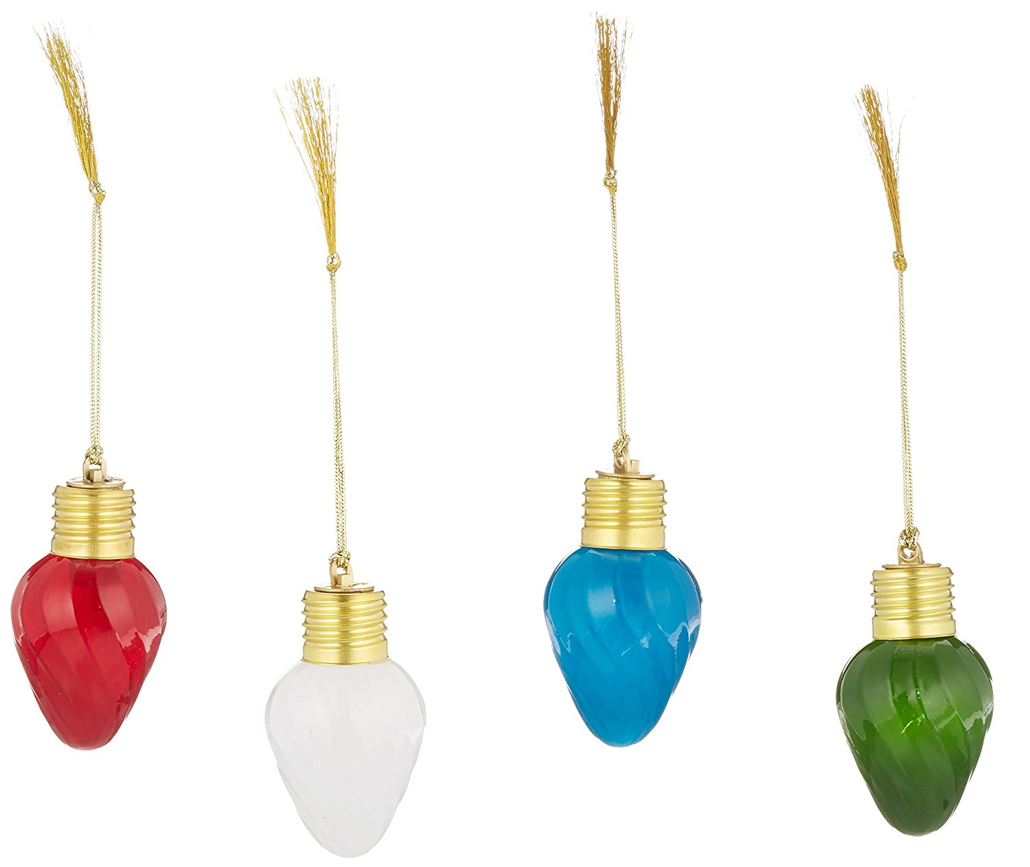 Mini Vintage Light Bulb Ornament, Set of 4, Crafted of glass By Lenox
