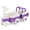 Purple, variant on Costway 4 in 1 Ride on Push Car,Sliding Walking Car with Trailer, Music, Under-Seat Storage Pink