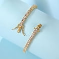 thumbnail image 5 of Tennis Bracelet for Women|3MM Cubic Zirconia|White/Yellow Gold Plated Bracelets|4-Prong-Setting CZ|Size 6.5-8.5 Inch, 5 of 7