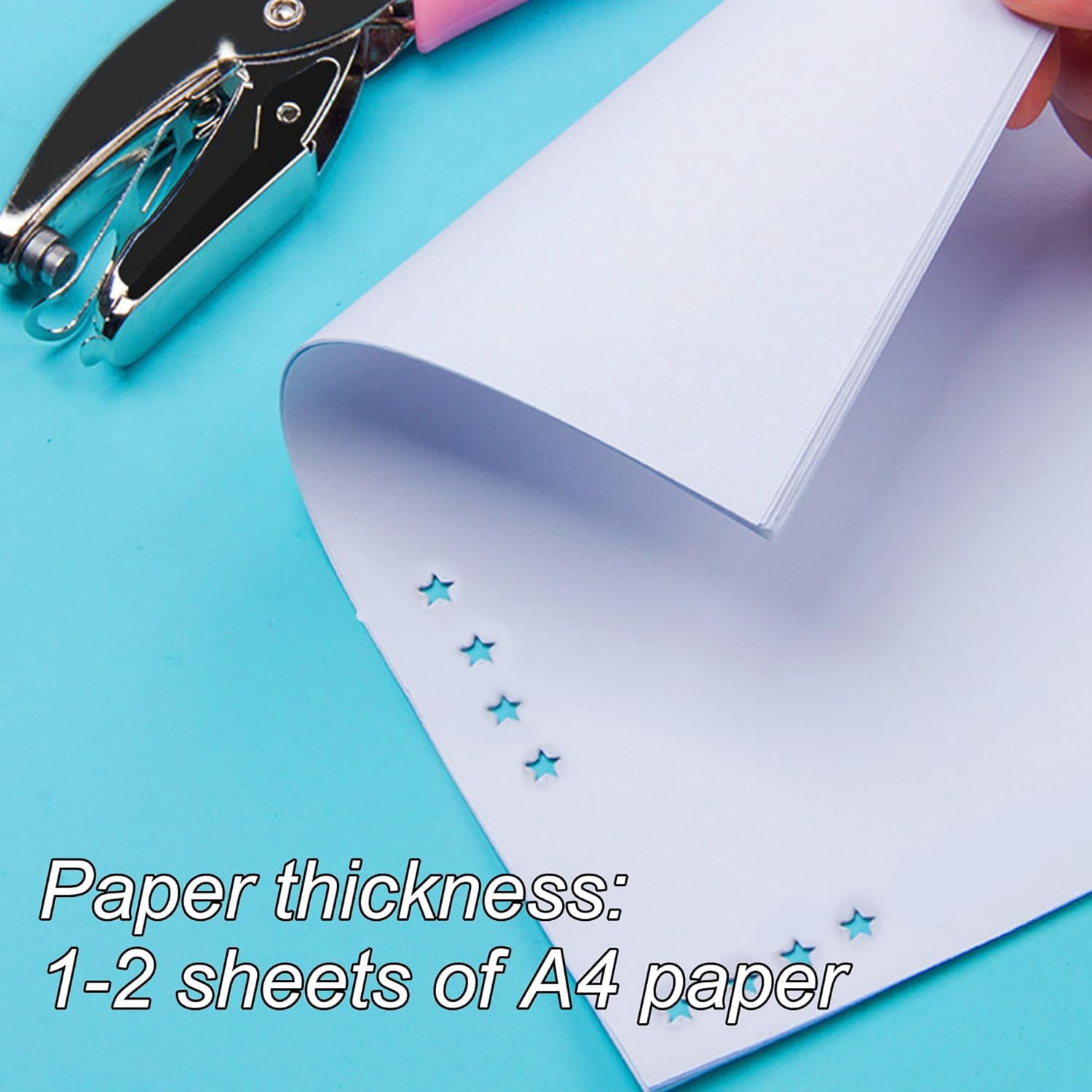CATPAN Star Shaped Metal Hole Puncher Handheld Craft 2 Pack 5mm 1/4 Inch
