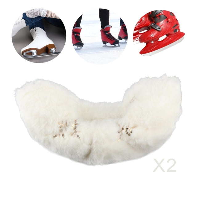 Fundas para patines de hielo, suaves y ligeras, portátiles, para patines de hielo, hombres Blanco