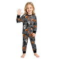 thumbnail image 6 of Futezty Girls Boys Halloween Pajamas Pumpkin Print Pjs Kids Ghost Sleepwear Clothes Sets Cute Graphic Holiday Sleepwear 2T-9T, 6 of 7