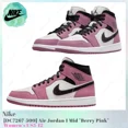 thumbnail image 2 of Size 9 - Air Jordan 1 SE Mid Berry Pink W, 2 of 6