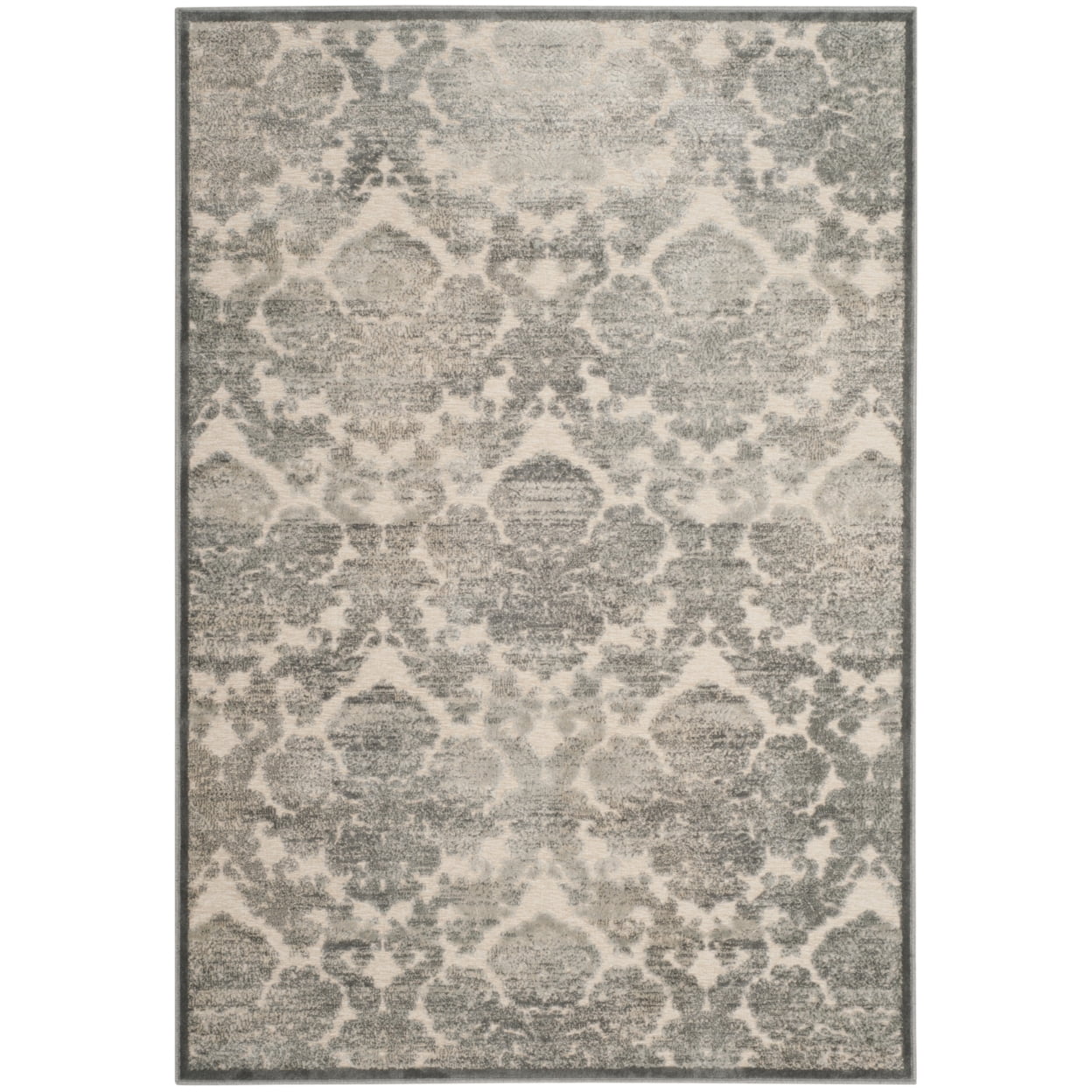 SAFAVIEH Paradise Nancy Damask Floral Runner Rug, Cream/Slate Blue, 2'2" x 8'