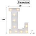 thumbnail image 3 of LED Marquee Letter Lights Sign, Light Up Alphabet Letter for Home Party Wedding Decoration L, 3 of 5