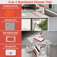 thumbnail image 3 of JEHONN Wall & Baseboard Cleaner Mop Tool with 4 Reusable Pads Red, 3 of 7
