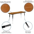 thumbnail image 5 of Emma + Oliver 86" Oval Wave Activity Table Set with 18" Student Stack Chairs, Oak/Black, 5 of 15