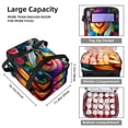 thumbnail image 3 of Snail Double Layered Insulated and Refrigerated Large Capacity Lunch Bag with Two Compartments - 7.1x11.4x16.1 Inches - Hand Carry Lunch Bags, 3 of 6