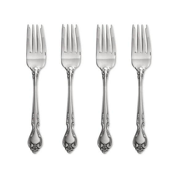 Lyon Queens Fancy 18/8 Stainless Steel Salad Fork (Set of Four)