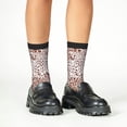 thumbnail image 4 of Fuzoiu Leopard Brown Print Kids Socks For Boys Girls,Grip Crew Socks with Non Slip,Lightweight Stretch Crew Socks,Toddlers Crew Boot Socks, 4 of 5